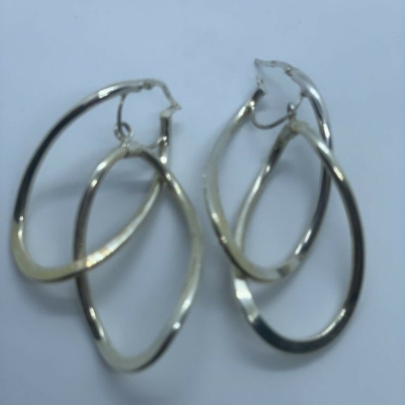 Source Unknown Jewelry - Vintage Silver Tone Tangle Design Dangle Fashion Earrings